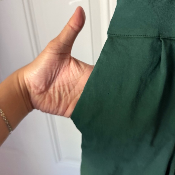 VOODOO VIXEN emerald green mod pinup retro overalls cropped jumpsuit - Picture 3 of 7